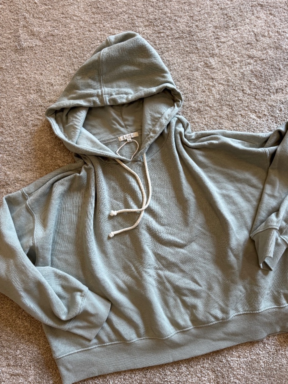 light sage z supply hooded sweatshirt
